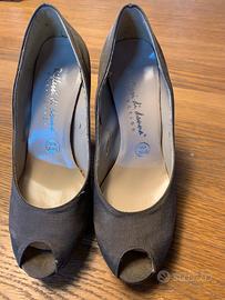 Scarpe tacco 12 peep-toe, made in Italy, dono.
