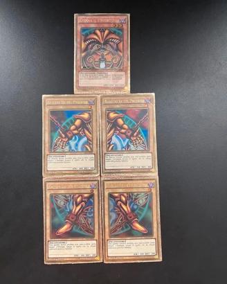 5 pezzi di EXODIA gold limited edition