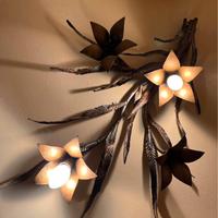 Lampadario ferro battuto fiore