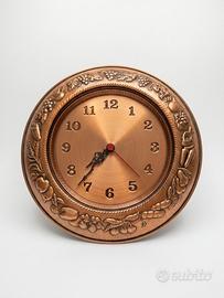 Orologio da Parete Vintage in Rame Lavorato