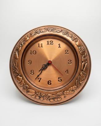 Orologio da Parete Vintage in Rame Lavorato