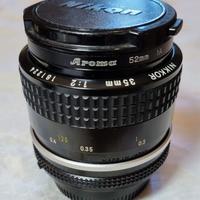 Nikon Nikkor 35 mm 1:2 + filtro Aroma