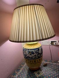 Lampada in ceramica artistica dipinta a mano