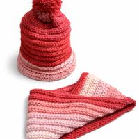 Set cappello e sciarpa uncinetto fatti a mano 
