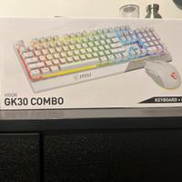 Tastiera + Mouse MSI Vigor Combo GK30 White