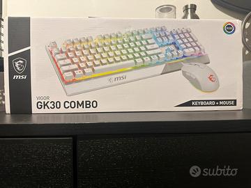Tastiera + Mouse MSI Vigor Combo GK30 White