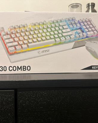 Tastiera + Mouse MSI Vigor Combo GK30 White