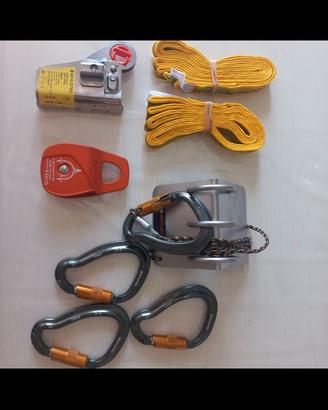 Moschettoni skylotec e morsetto per Fune arrampica