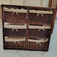 Cassettiera in vimini