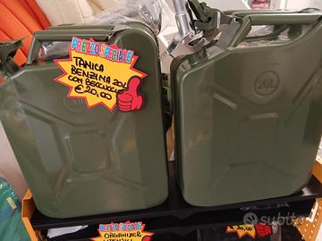 Tanica per carburante20L in metallo con beccuccio