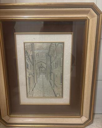 quadro con lastra a rilievo in argento 960‰