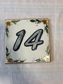 piastrella di ceramica numero civico