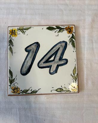 piastrella di ceramica numero civico