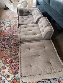 Divano componibile Grigio chiaro