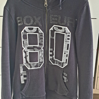 Felpa donna nera con cerniera BOXEUR