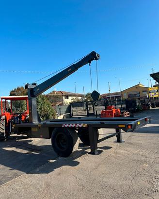 M96 Rimorchio targato con gru per imbarcazione e a