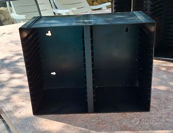 Box porta CD impilabili neri (4 pezzi)