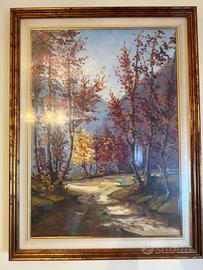 Dipinto di Paesaggio Bosco Autunnale