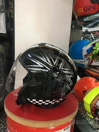 Casco jet Dieffe con visiera lunga