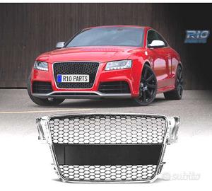 GRIGLIA AUDI A5 07-12 LOOK RS ARGENTO PDC
