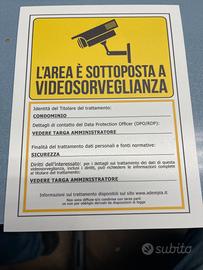 Cartelli AREA  VIDEOSORVEGLIATA