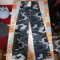 Pantaloni mimetici in maglina di cotone TG M