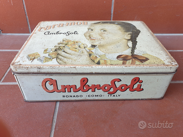 Scatola in latta Ambrosoli