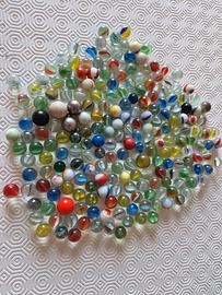 Enorme Collezione Vintage oltre 200 Biglie Miste -