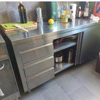 Tavolo Armadiato Professionale in Acciaio Inox