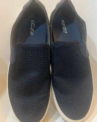 Mocassini casual OluKai Lae Ahi blu navy con tacco