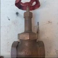 Valvola a saracinesca-ottone 1 pollice e 1/2 NUOVA