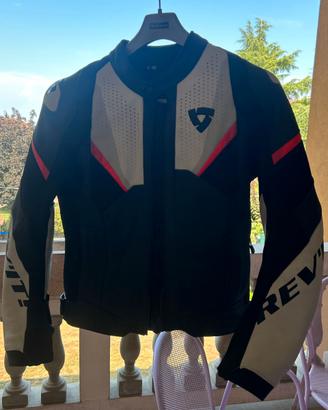 Giacca moto In Pelle Revit Automate Nero Grigio