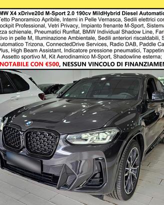 BMW X4 XDrive20d M-Sport C20" TETTO Navi CAM LED 