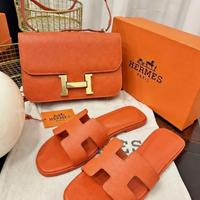 Set Borsa e Sandali Hèrmes Arancioni