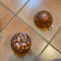 Set 2 tortiere rame vintage 16-17 cm 