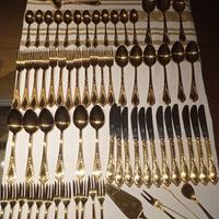 Servizio posate dorate oro 23/24K – Solingen Ger