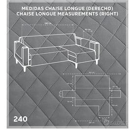 Fodera per divano angolo