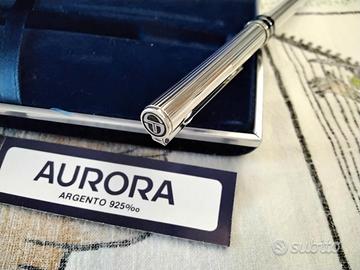 Penna argento massiccio 925 Aurora Sergio Tacchini