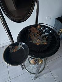 Set lavabo vintage con specchio