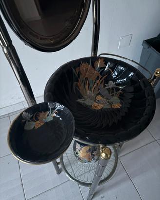Set lavabo vintage con specchio