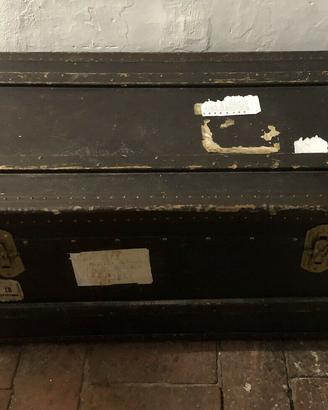 Baule antico da viaggio vintage anni '50