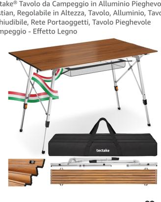 tectake tavolo pieghevole 