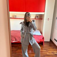 Cappotto grigio con cintura in vita Vero Moda