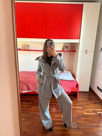 Cappotto grigio con cintura in vita Vero Moda