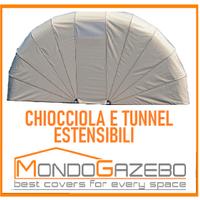 Gazebo copertura auto box chiocciola o tunnel PVC