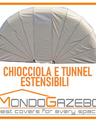 Gazebo copertura auto box chiocciola o tunnel PVC