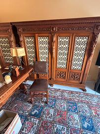 Studio in noce in legno