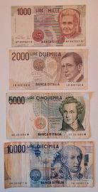 SERIE BANCONOTE ULTIME LIRE 1000-2000-5000-10000