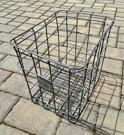 CASSETTA PORTABOTTIGLIE VINTAGE IN FERRO ZINCATO