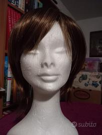 parrucca biondo scuro con meches